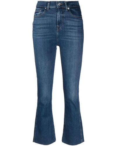 7 For All Mankind Cropped Jeans - Blauw