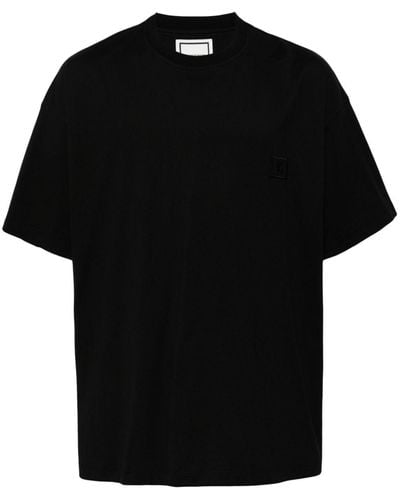 WOOYOUNGMI Graphic-print Cotton T-shirt - Black