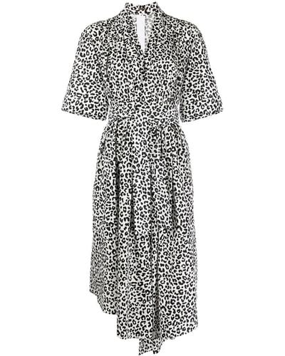 Adam Lippes Vestido con animal print - Negro