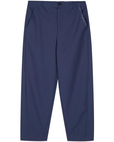 Marni Pantalon à coutures contrastantes - Bleu