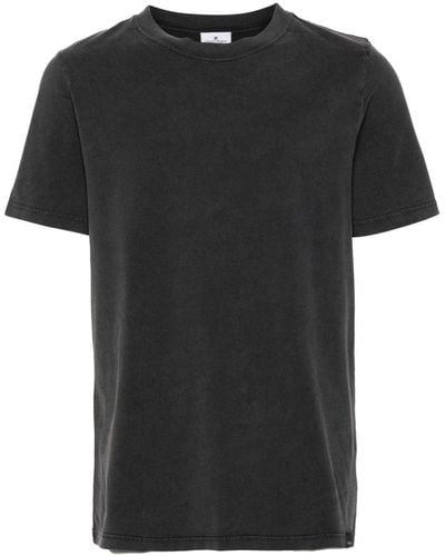 Courreges Crew-neck Cotton T-shirt - Black
