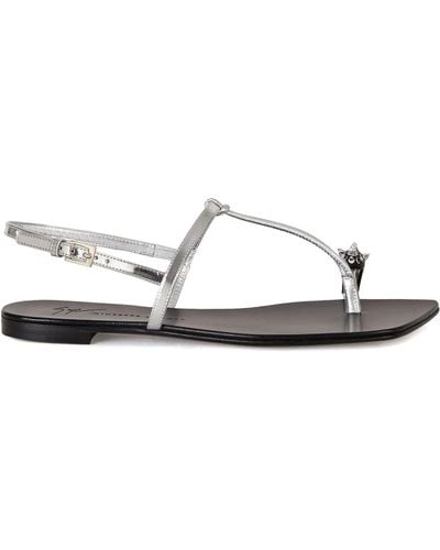 Giuseppe Zanotti Calipso Metallic Thong Sandals