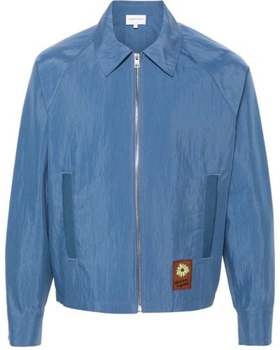 Maison Kitsuné Floating Flower-patch bomber jacket - Blau