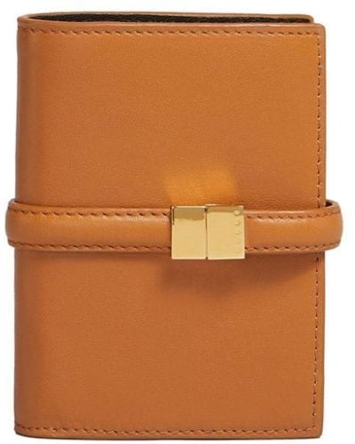Marni Prisma Bi-fold Leather Wallet - Orange