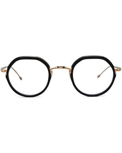 Thom Browne ラウンド眼鏡フレーム - ブラック