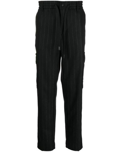 Versace Jeans Couture Pantalones a rayas - Negro