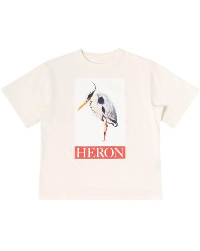 Heron Preston Bird-motif Logo-print T-shirt - Pink