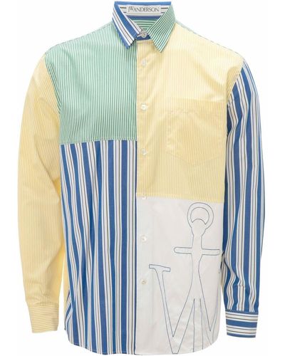JW Anderson Jwa Anchor Patchwork Classic Shirt - Multicolor