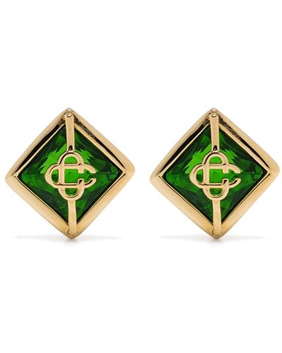 Casablancabrand Gold-plated Crystal Earrings - Green