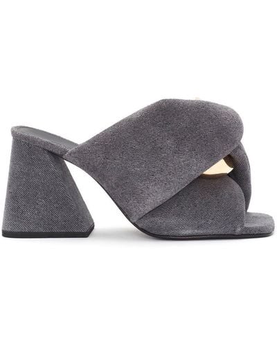 JW Anderson Crossover-strap Mid-heel Mules - Gray