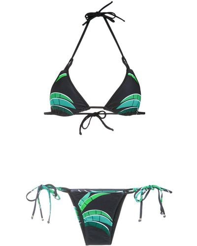 Amir Slama Tropical print bikini set - Bianco
