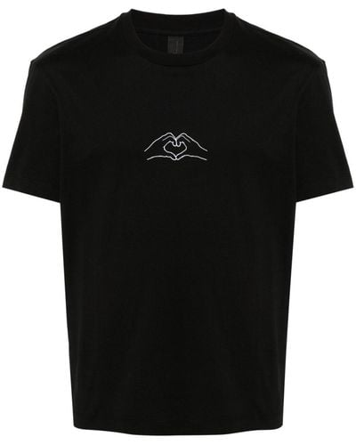 Neil Barrett T-Shirt mit Herz-Print - Schwarz