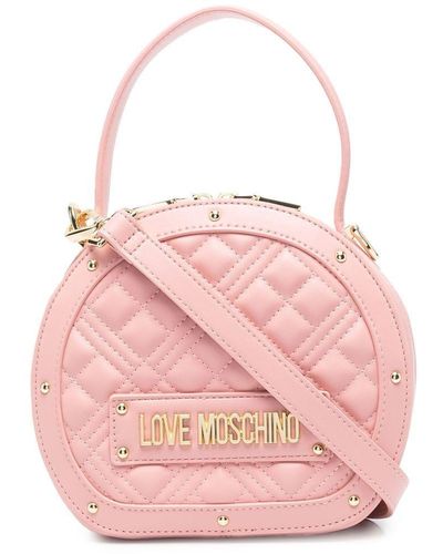 Love Moschino キルティング ハンドバッグ - ピンク