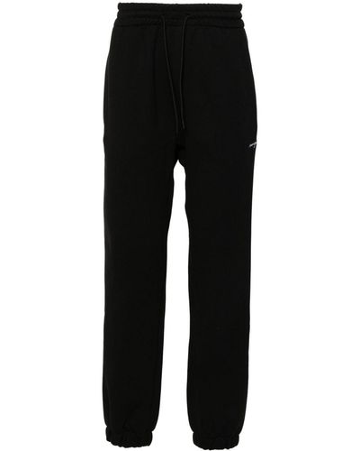 MSGM Logo-embroidered Track Trousers - Black