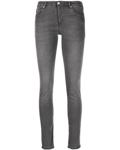 AG Jeans Skinny-Jeans mit hohem Bund - Grau