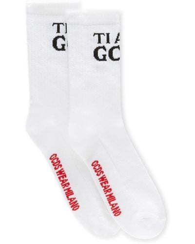 Gcds Ti Amo Mid-calf Socks - White