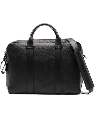 Doucal's Zip-fastening Leather Briefcase - Black
