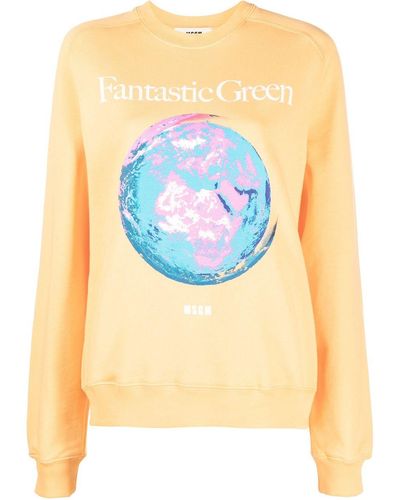 MSGM Fantastic Green Tシャツ - オレンジ