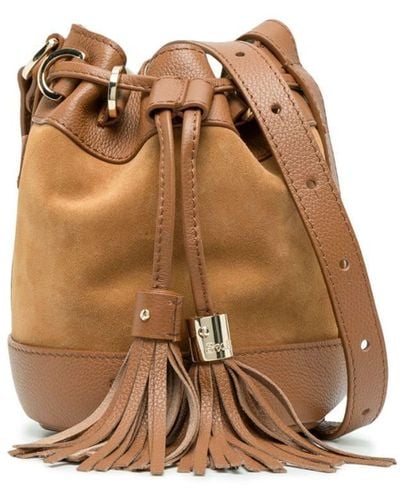See By Chloé Small Vicki Suede Bucket Bag - Brown
