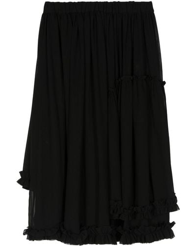 Noir Kei Ninomiya Ruffled Layered Design Skirt - ブラック