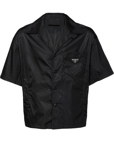 Prada Re-nylon ショートスリーブ シャツ - ブラック