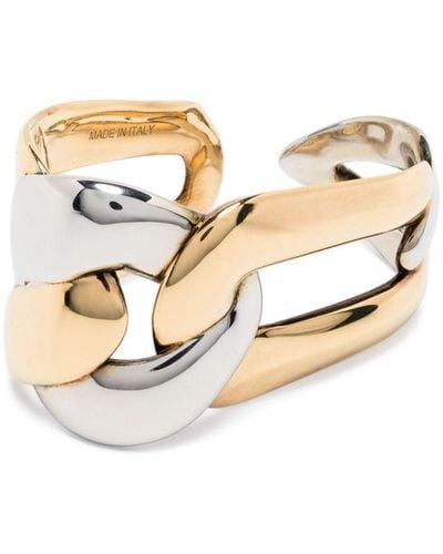 Alexander McQueen Double Chain Ring - White