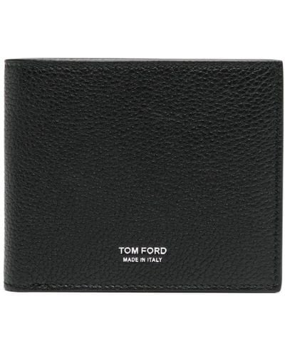 Tom Ford Portafoglio bi-fold T Icon - Nero