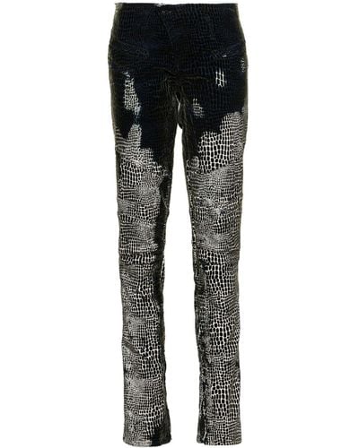 OTTOLINGER Velvet-print tapered-leg jeans - Schwarz