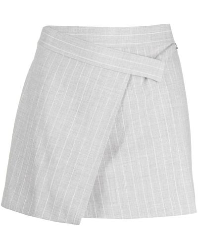 Liu Jo Pinstripe-pattern A-line Miniskirt - White