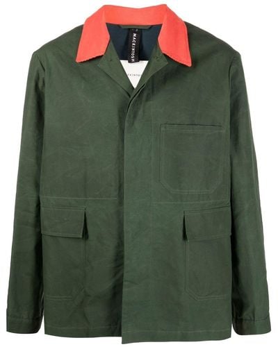 Mackintosh Drizzle Waxed Cotton Jacket - Green
