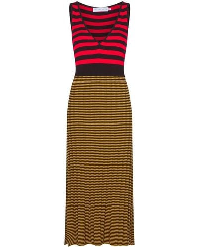 Proenza Schouler Stripe-pattern Sleeveless Dress - Red