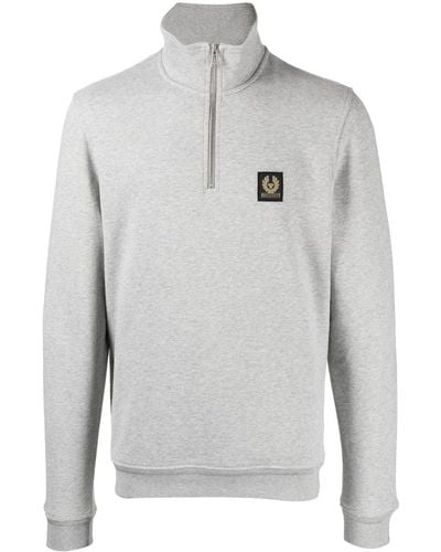 Belstaff Sweater Met Logopatch - Grijs