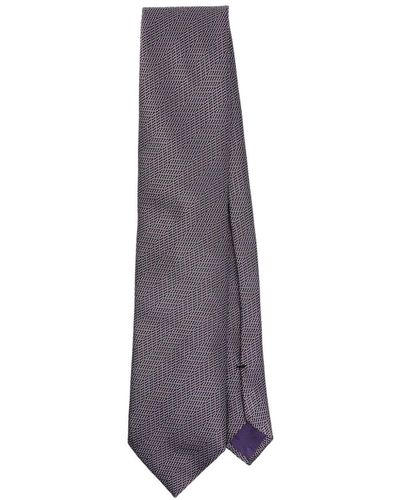 Tom Ford Corbata con logo bordado - Morado