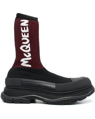 Alexander McQueen Tread Slick Sock-Boots - Schwarz