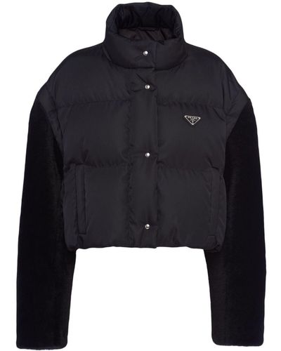 Prada Daunenjacke Aus Re-nylon - Blau