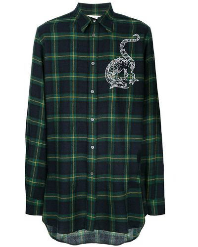 Stella McCartney Embroidered Tartan Shirt - Green