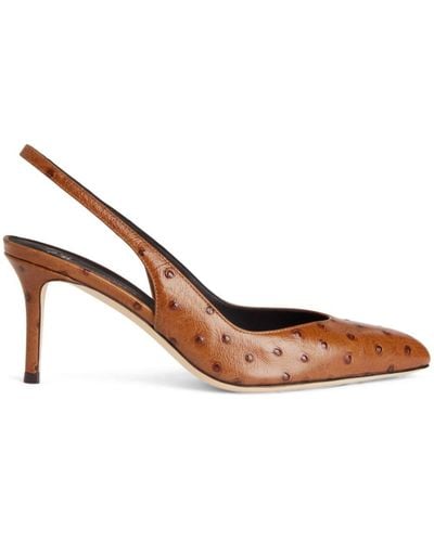 Giuseppe Zanotti Rachyl Leather Slingback Court Shoes - Brown