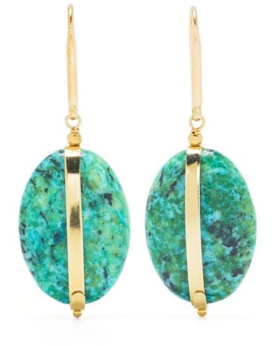 Isabel Marant Stone-embellished Drop Earrings - Blue