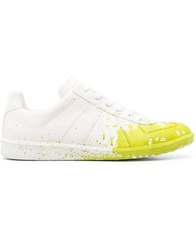 Maison Margiela Painted Canvas Replica Sneakers - White