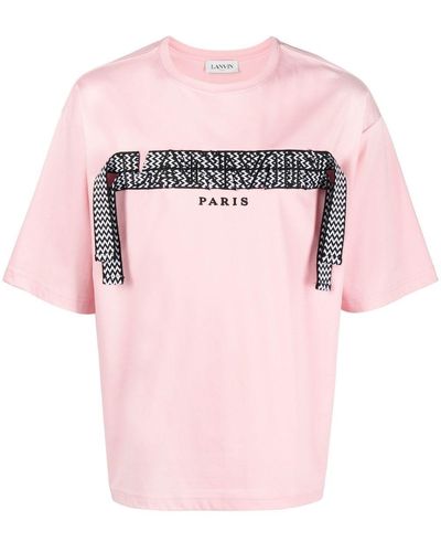 Lanvin Crazy Curb ロゴ Tシャツ - ピンク