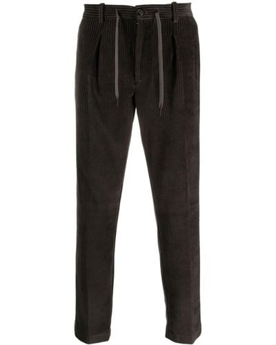 Circolo 1901 Tapered Corduroy Drawstring Trousers - Black