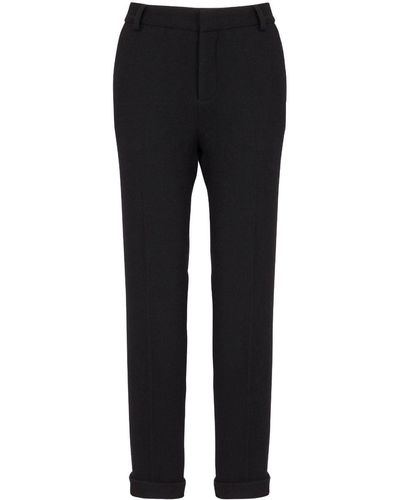 Balmain Pantalon fuselé à taille haute - Noir