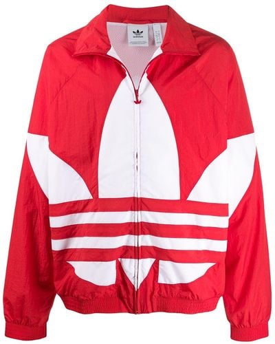 adidas Originals Big Trefoil Windbreaker Jacket - Red