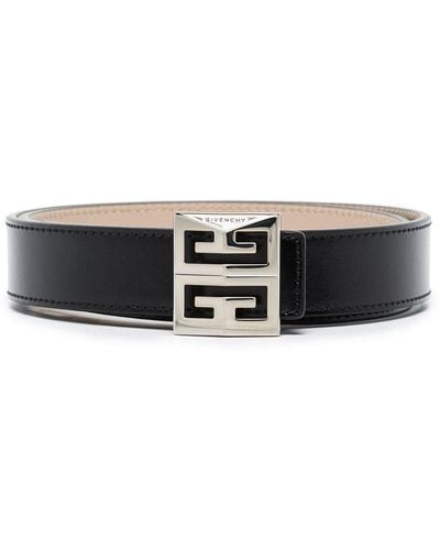 Givenchy Cinturón de cuero con hebilla 4G - Negro