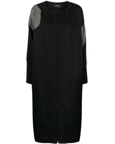 Y's Yohji Yamamoto Zip-up Wool Dress - Black