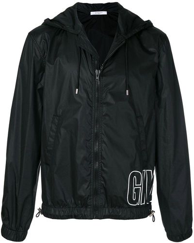 Givenchy Logo Print Windbreaker Jacket - Black