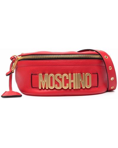 Moschino Logo-plaque Belt Bag - Red