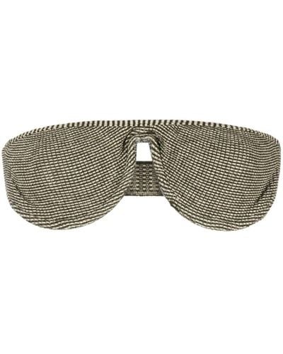 Isa Boulder Spiral-weave Bra Top - Gray