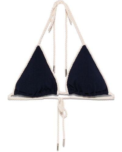 La Perla Triangel-Bikinioberteil mit Monogramm - Blau