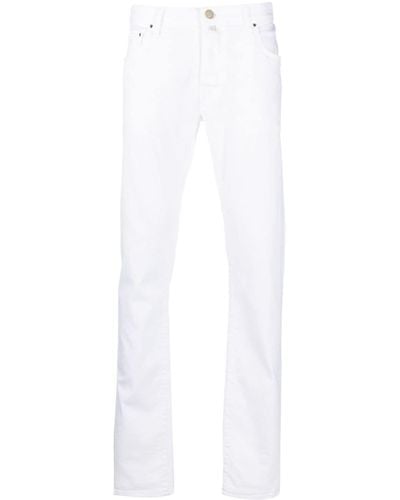 Jacob Cohen Mid-rise Slim-fit Jeans - White
